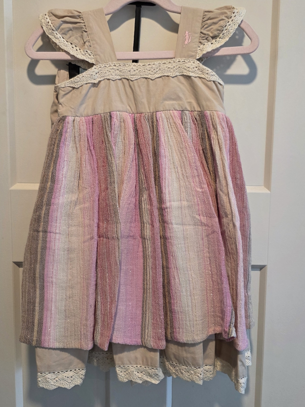 Well Dressed Wolf Girls Size 3 Pink Cameron Dress w/ Bloomers EUC